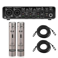 Behringer U-Phoria UMC204HD 2x4 USB Audio/MIDI Interface, 2x Mic, 2x Cable