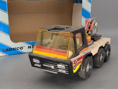 LKW Modell ca. 1:32 J Gozan Bronco Road Works Truck Crane DEFEKT mit OVP