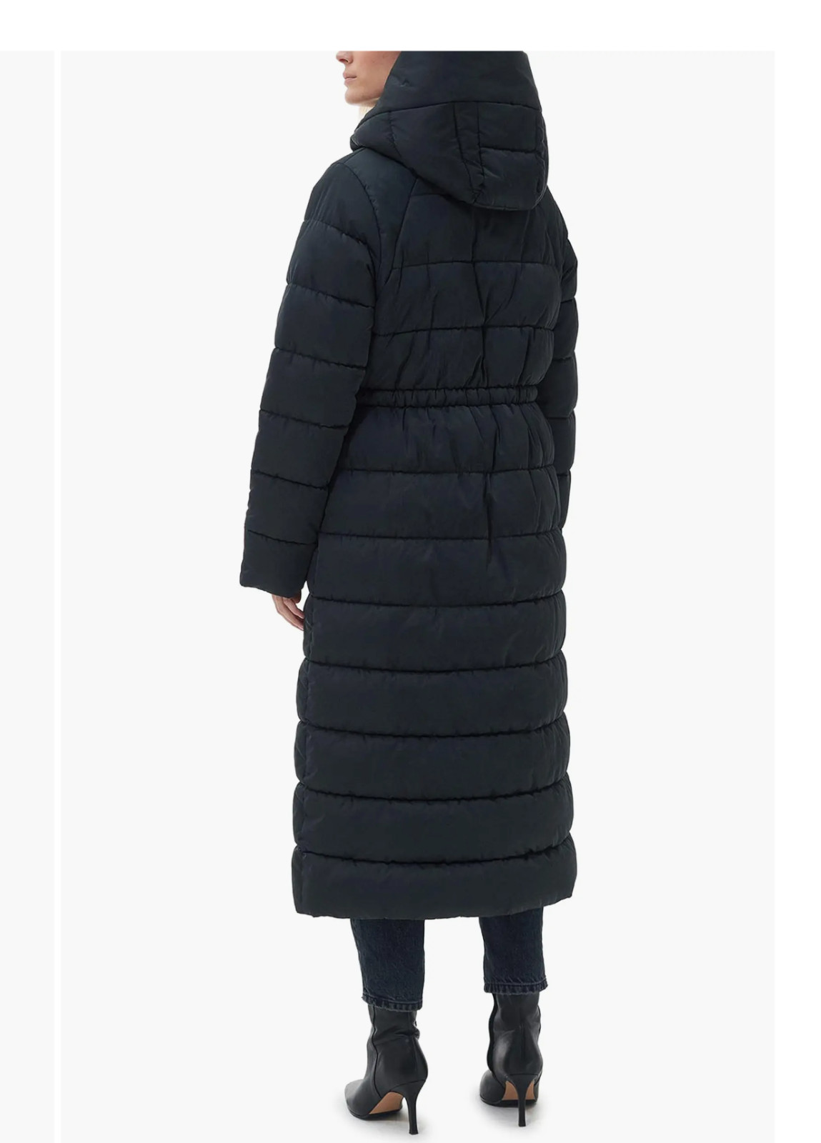 Barbour Alexandria Quilted Longline Puffer Coat Bl/Sage Tar MSRP$500 British Lux image 3
