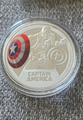 RAR! Marvel Captain America 3 oz Silber 2023 Proof New Zealand Mint LE 1.000 OVP