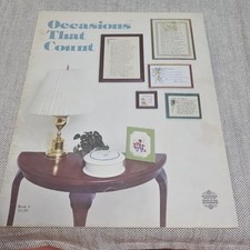Gloria  Pat Occasions That Count Book 4 Cross Stitch Pattern Book Frame Pillow