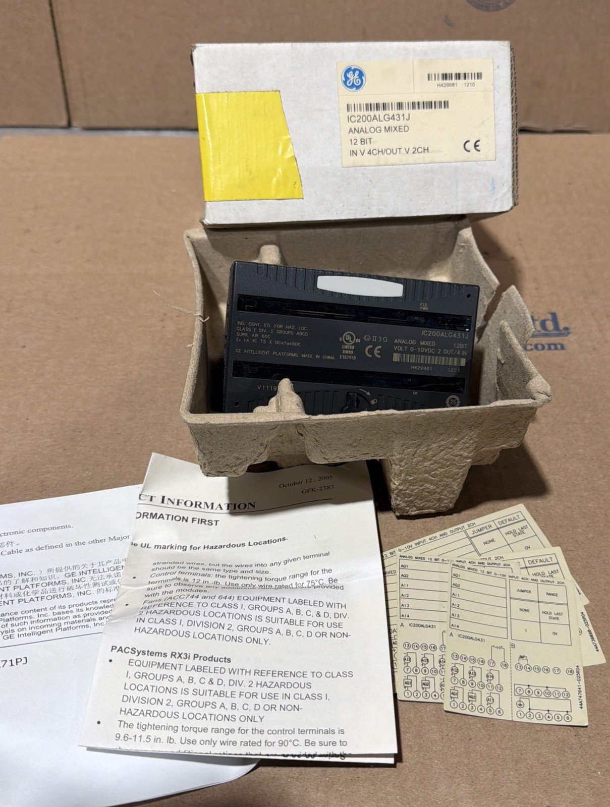 GE Fanuc Seria VersaMax IC200ALG431J