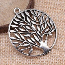 3 or 8PCS Antique Silver Tone Tree of Life Filigree Pendant Charm XCS353