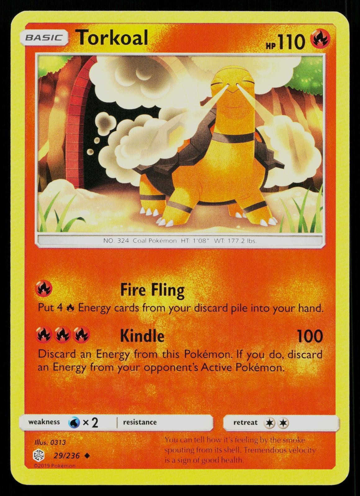 TORKOAL 29/236 UNCOMMON COSMIC ECLIPSE POKEMON NM