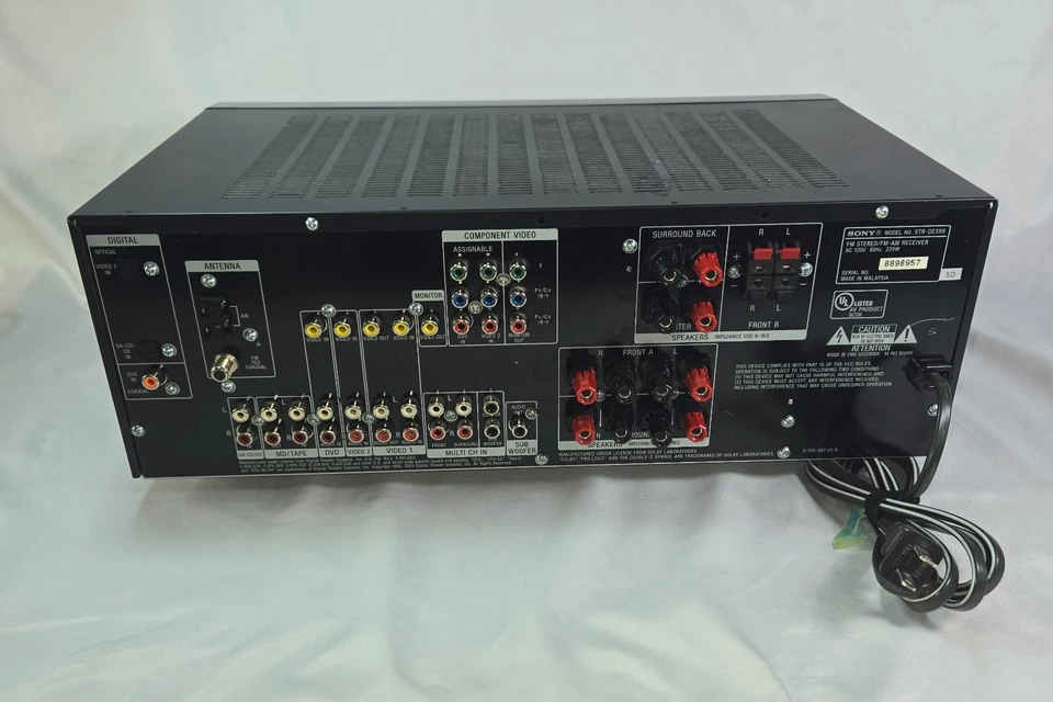 Sony STR-DE598 6.1 Channel Surround Sound AM/FM Audio/Video Receiver Tested - Image 4 of 4