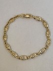 Christian Dior CD Logo Gold Plated Bracelet Women 6.7 in