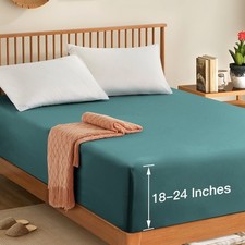 King Extra Deep Pocket Fitted Sheet Only - 1800 Thread Count Hotel Deep Fitte...