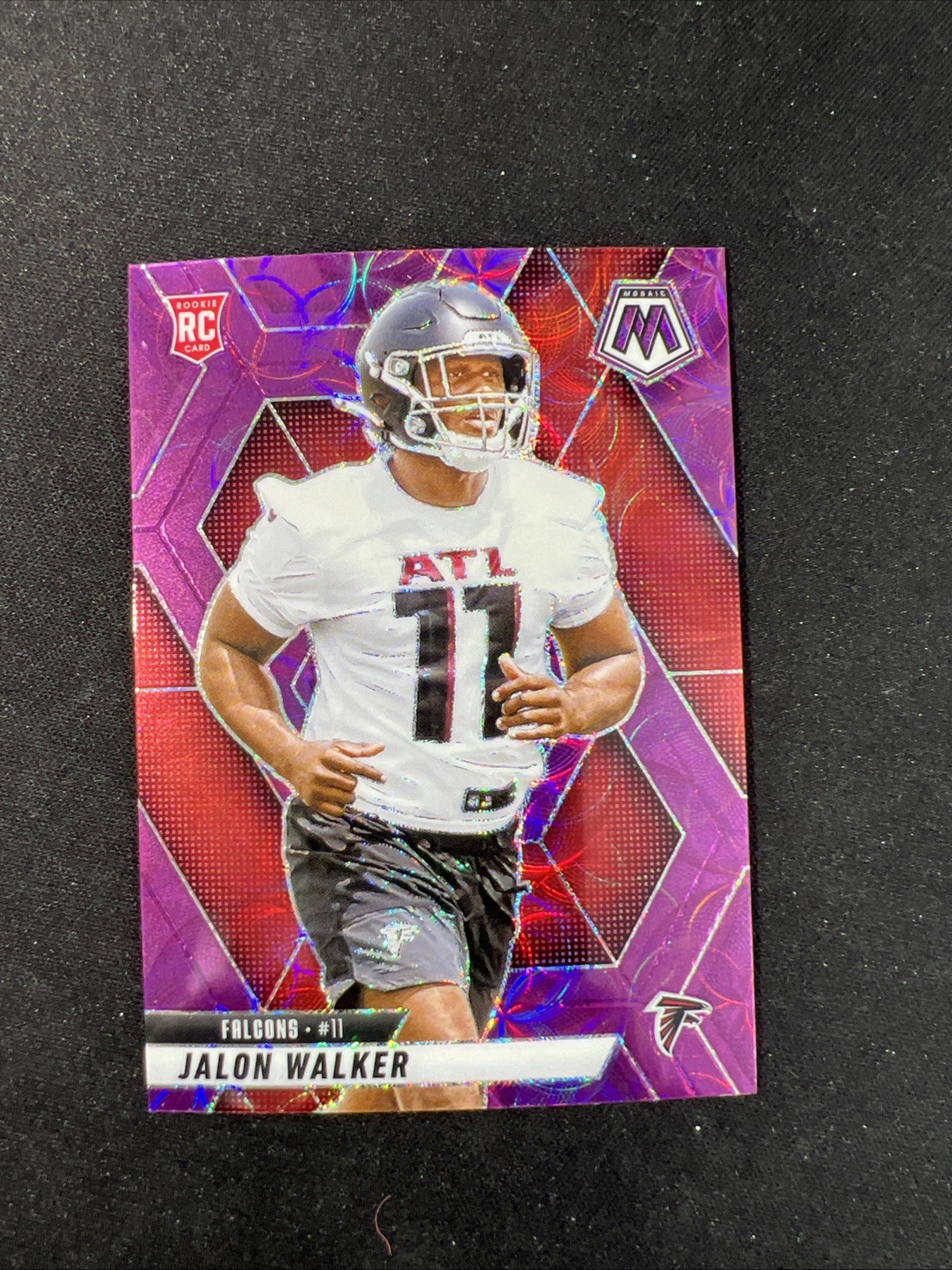 JALON WALKER RC: 2025 Mosaic Football -Purple Scope Prizm -Falcons #377