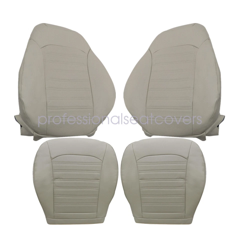 Capa de assento de couro marrom 2013-2017 compatível com Ford Fusion SE frontal superior e inferior perfeita - Imagem 4 de 4