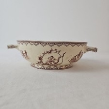 Bas De Légumier Décor Kioto De Clairefontaine 1860-1885 Terre De Fer Sepia