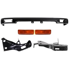 Bumper Face Bars Front For 1989-1991 Toyota Pickup Truck Painted Black 2wd