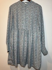 JDY ENGLISH LONG SLEEVE Peasant SMOCKED MINI FLORAL dress 34EU Medium JDYCARMEN