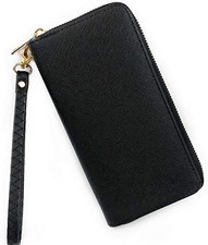 Portafoglio Donna Zip around in Pelle Sintetica Grande Elegante Spazioso Capient