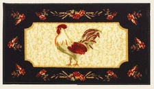 Kashi Home Kitchen Rug, Printed 1'8 x 3'4 (Rectangular), Rooster 