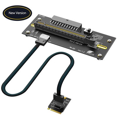 M.2 to PCIE4.0 Riser Card ATX 24Pin Power Supply M2 NVME 2230 to PCI Express X16