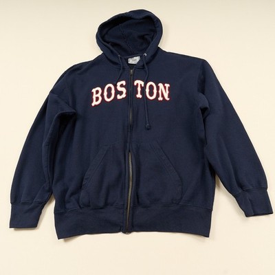 MV Sport Boston Red Sox Sweatshirt  Full Zip Hoodie Mens Large Navy Blue