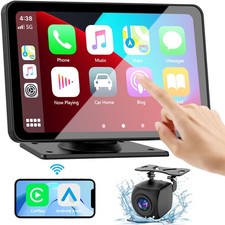 Carplay Screen for Car, 7" HD Wireless Portable Car Play Touchscreen Stereo w...