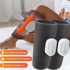Leg Massager Cordless Calf Air Compression Massager W/ Heat Pain Relief 4 Modes