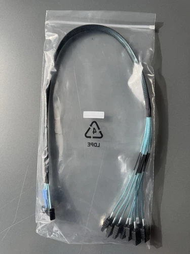 PCI-E Slimline SAS SFF-8654 8I To 8X SATA Cable (MCIO)