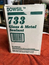 Dow Corning Dowsil 733 ALUMINUM Glass & Metal RTV Sealant 10.1 oz. ea. Lot of 12