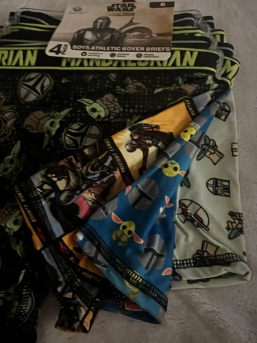 Star Wars Underwear Boys Small Size 6 the Mandalorian 4-Pair Boxer Brief - Picture 2 of 2