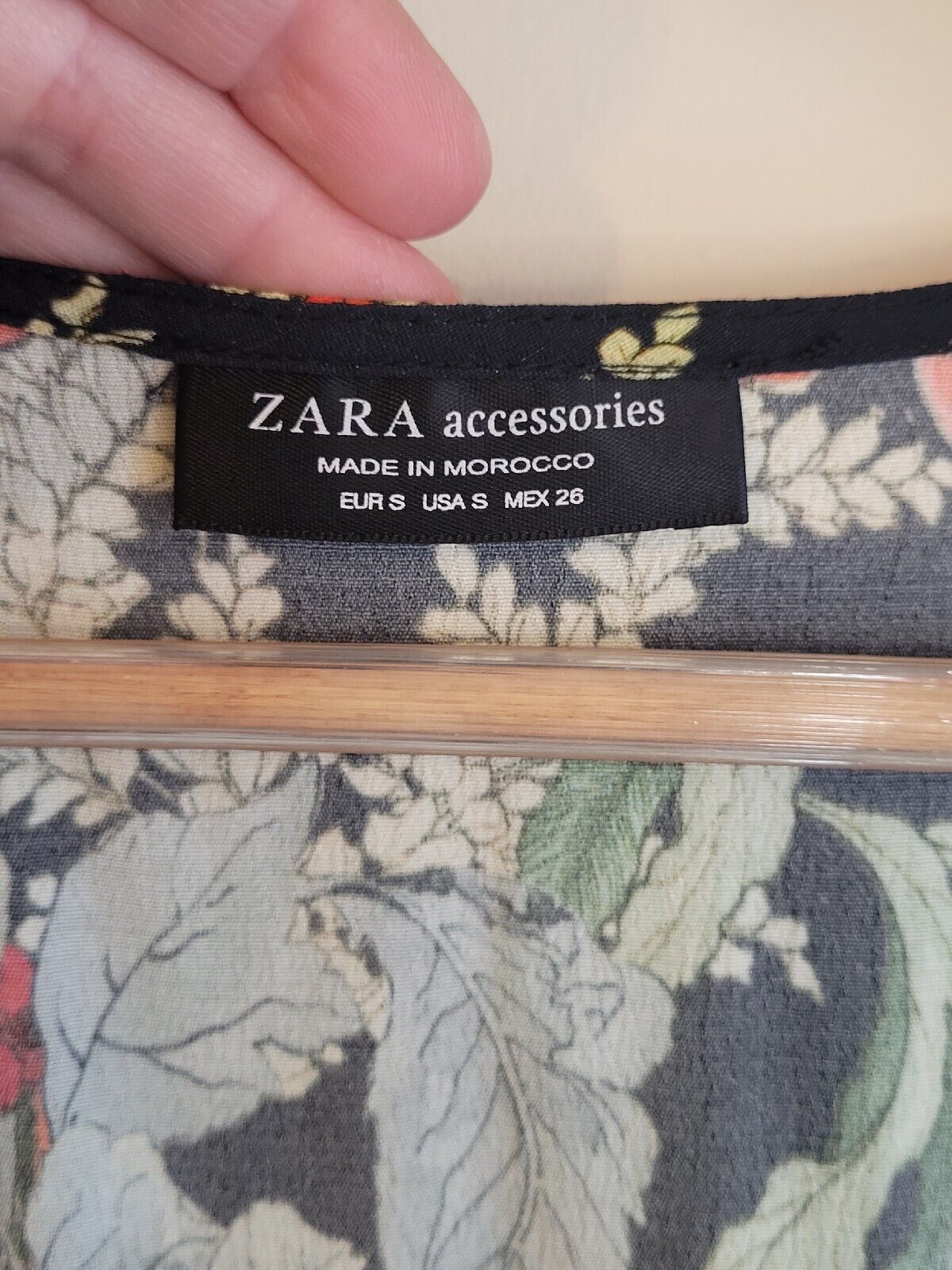 Zara Dark Floral High-Low Maxi Wrap Dress Size Sm… - image 4