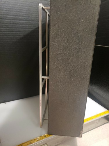 RARE Vintage 50s Bonat Art deco hairstylist station drawer storage gunmetal gray - Picture 11 of 12