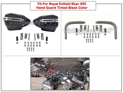 Passend für Royal Enfield Bear 650, getöntes Handschutz-Set in Schwarz