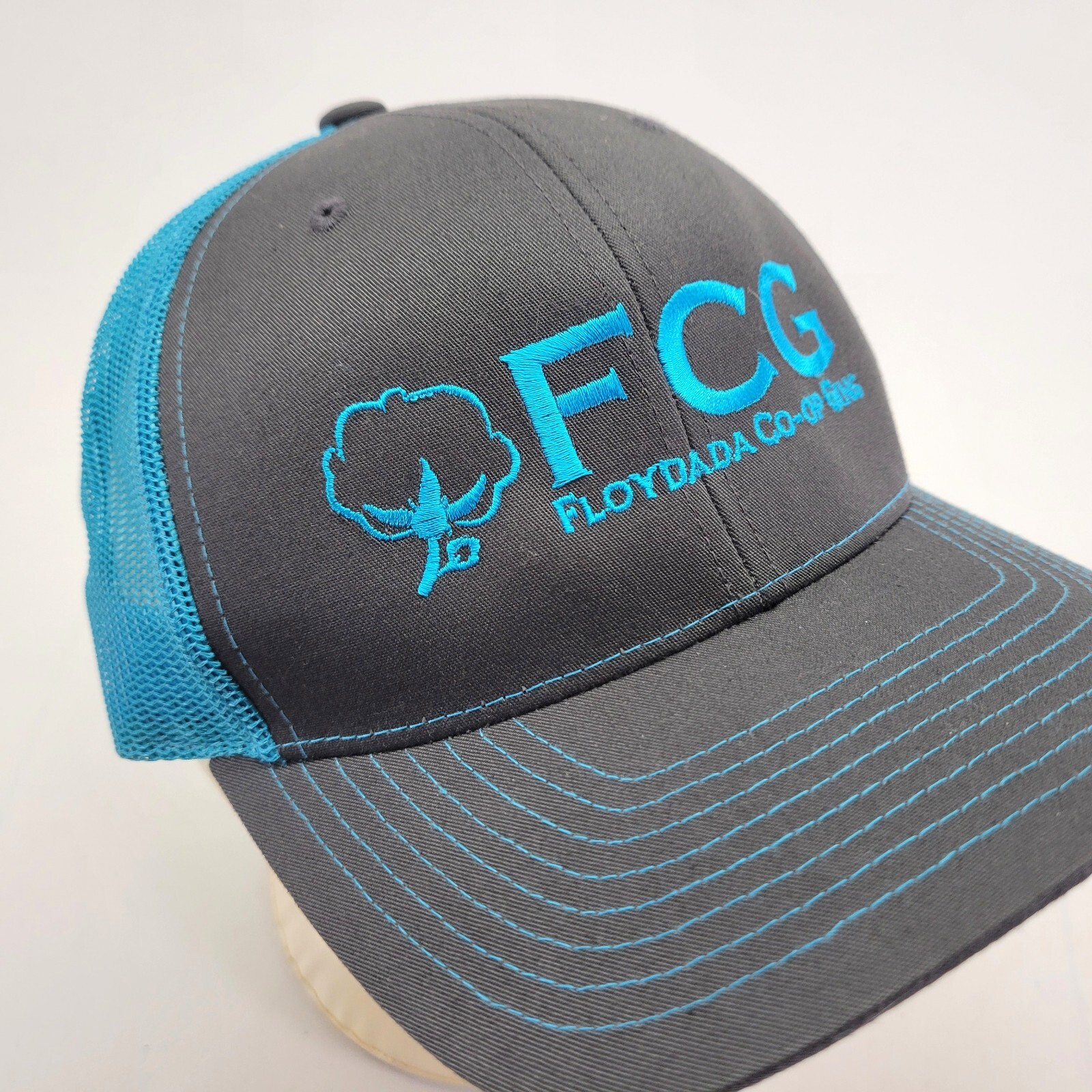 FCG CoOp Gins Hat Cap Cotton Floydada TX Adjustable Mesh Snapback