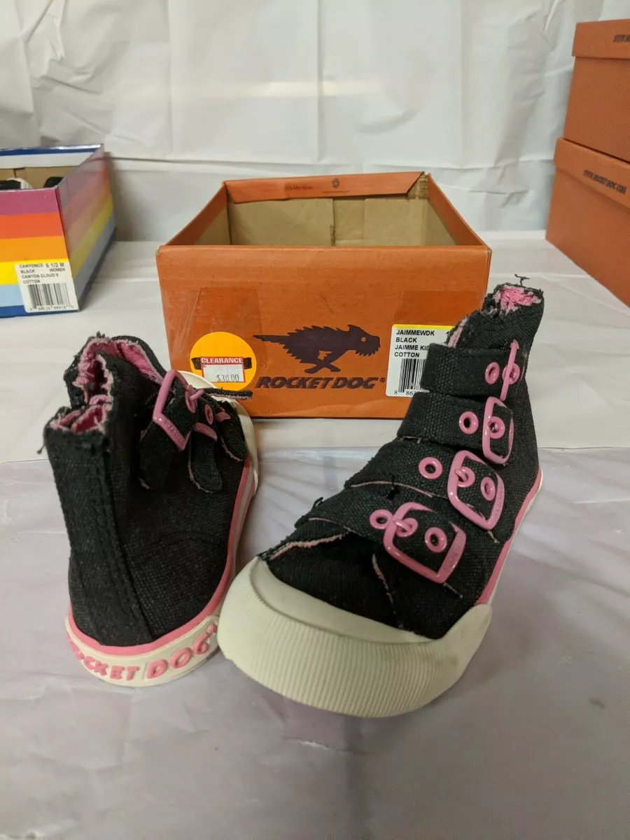 NEW Rocket Dog Kids Jaimme Kids Weekend Cotton Sneaker Shoes Black