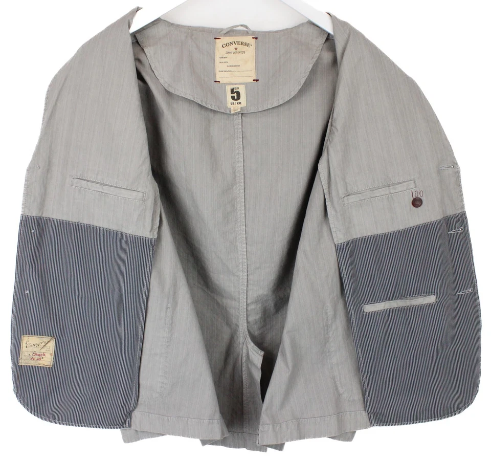 John Varvatos X Converse Blazer Herren ~XL* Einreihig Gestreift Ungefuttert - Bild 4 von 4