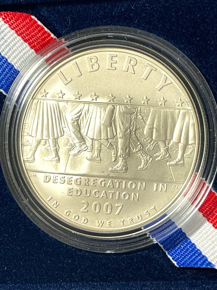 2007 P Little Rock Central High Silver Dollar 90 Silver w/ Box & CoA