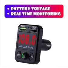 Car Wireless Bluetooth5.0 FM Transmitter MP3 Player USB Fast Car Charger Adapter