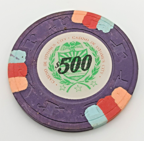 Chip Poker - chip istmo casinò  500 - viola James Bond - SPEDIZIONE GRATUITA ️ - Foto 1 di 18