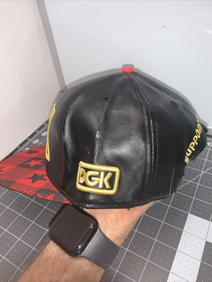 Boné de beisebol raro DGK, lã, quadriculado, tamanho único - Imagem 3 de 4