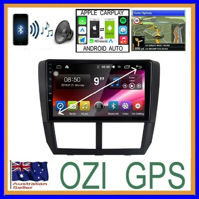 for SUBARU FORESTER 2008-2012 GPS WIRELESS CARPLAY ANDROID AUTO ODB DAB TPMS DVR