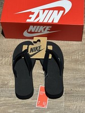 Chanclas Nike Celso Niña Tanga Para Mujer Negras Talla 7 TOTALMENTE NUEVAS EN CAJA