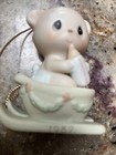 Precious Moments Ornament “Bear The Good News Of Christmas”. Dated 1987 on Front — photo 1