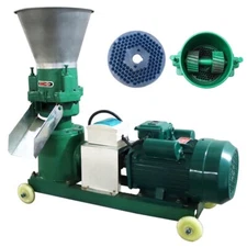 Feed Pellet Mill Machine 6mm 2 Pressure Roller Pelletizer 220V (239602+239549)