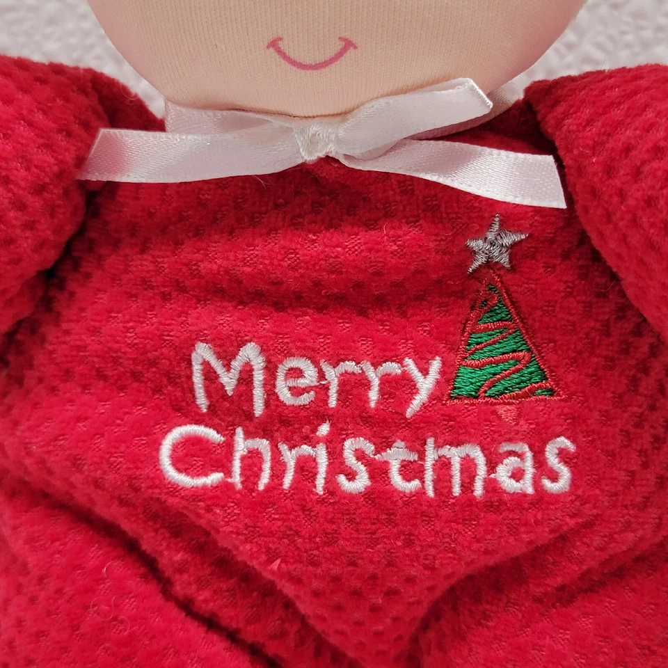Carters Feliz Navidad Bebé Niña Muñeca Termal Relleno Peluche Sonajero Juguete Rubio Foto 3 de 4