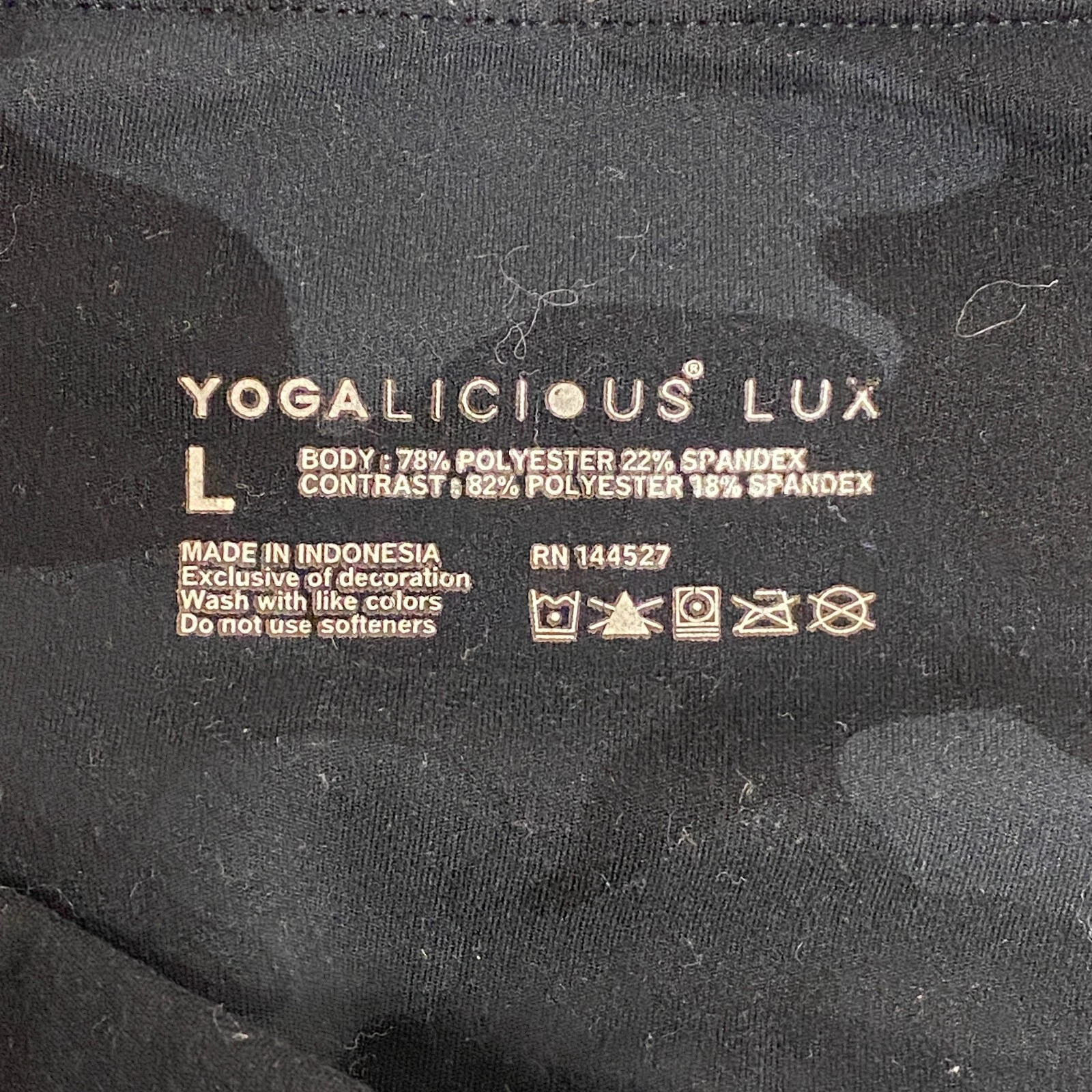 yogalicious lux ankle slim fit camouflage leggings