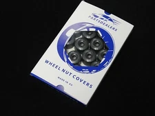 WHEEL NUT COVERS FOR VW PASSAT TIGUAN TOURAN LOCKING BOLT CAPS GLOSSY GREY GIFT