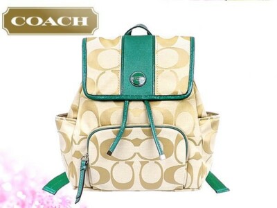*New* coach signature stripe backpack COACH® Outlet | Clark Backpack In Signature Canvas With  main image 4