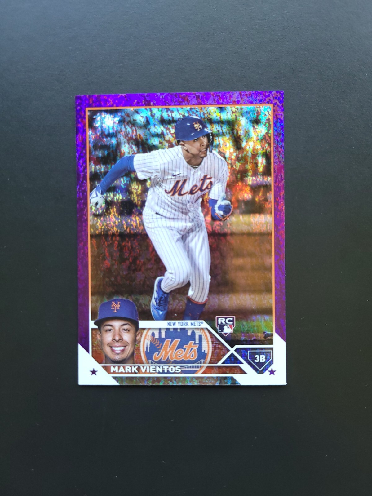 2023 Topps #550 Mark Vientos New York Mets RC Purple Foil /799