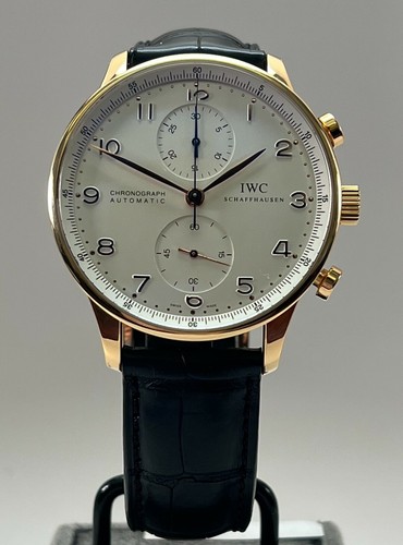 IWC Portuguese Chronograph 18k Rose Gold 3714 Automatic Watch | eBay