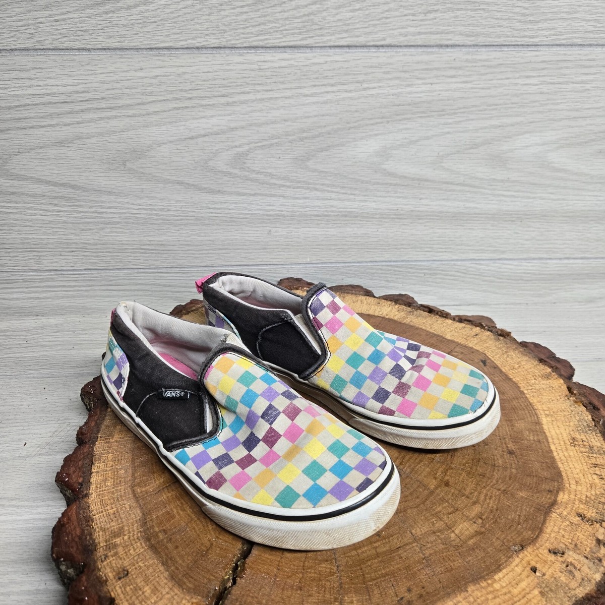 Vans Slip Old Skool Rainbow Checkered Vans Rainbow Checkerboard