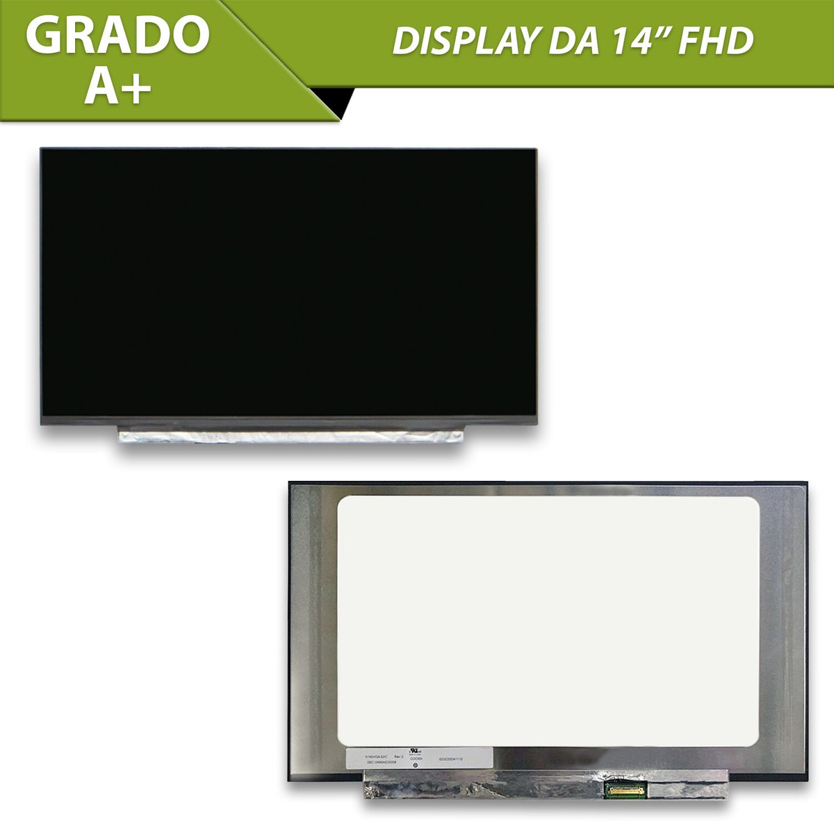 Schermo IPS Opaco FHD 14″ Per Laptop – Modello NT140FHM-N43/N44/N45, Connettore 30 Pin, Antiriflesso