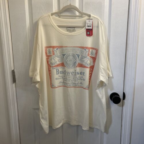 NWT Budweiser Men’s Short Sleeve Graphic Tshirt, Size 3XL