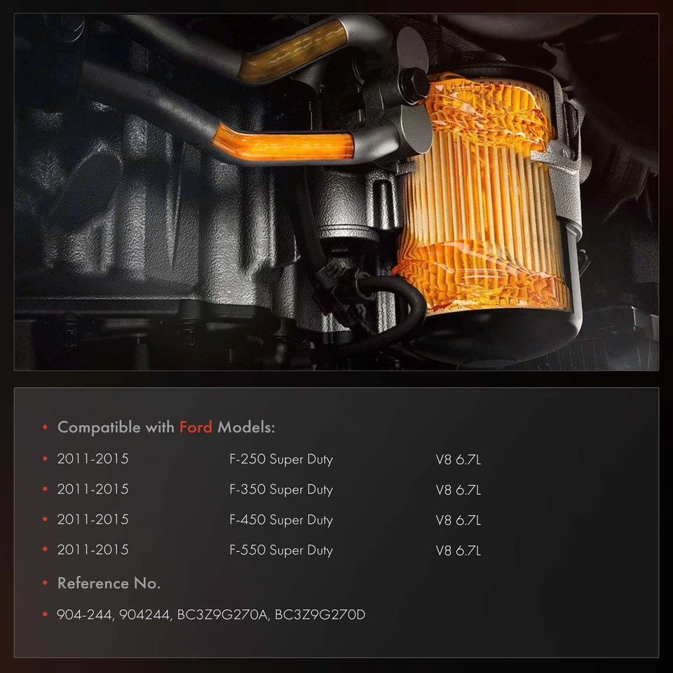 Tampa do filtro de combustível para Ford F250/F350/F450/F550 Super Duty 2011-2015 V8 6.7L diesel - Imagem 2 de 4