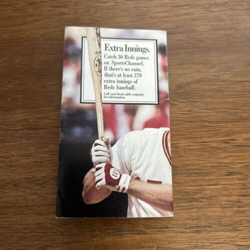 MLB Cincinnati Reds Vintage 1991 Sports Channel Logo Pocket Schedule - Picture 2 of 6